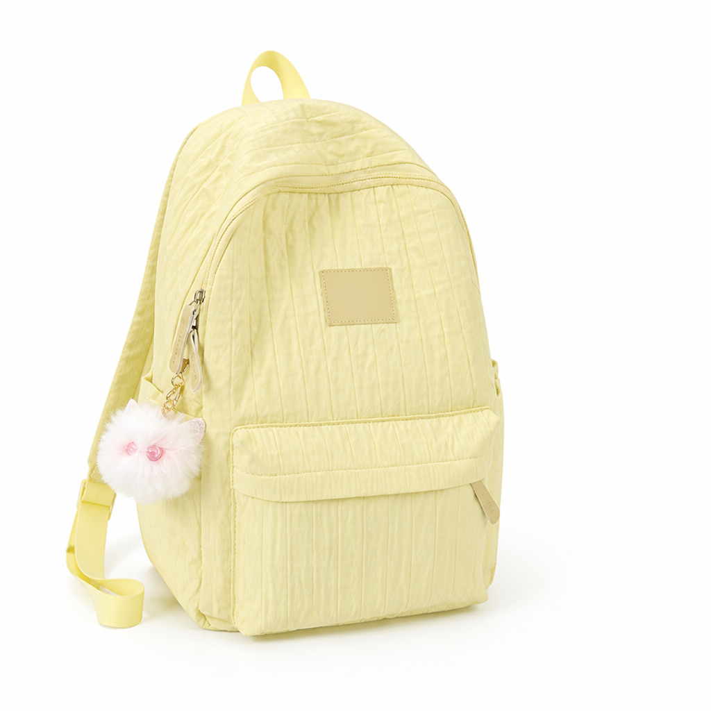 Lightweight Textured Multiple-Pocket School Backpack