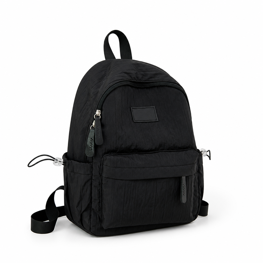 Lightweight Textured Multiple-Pocket School Backpack