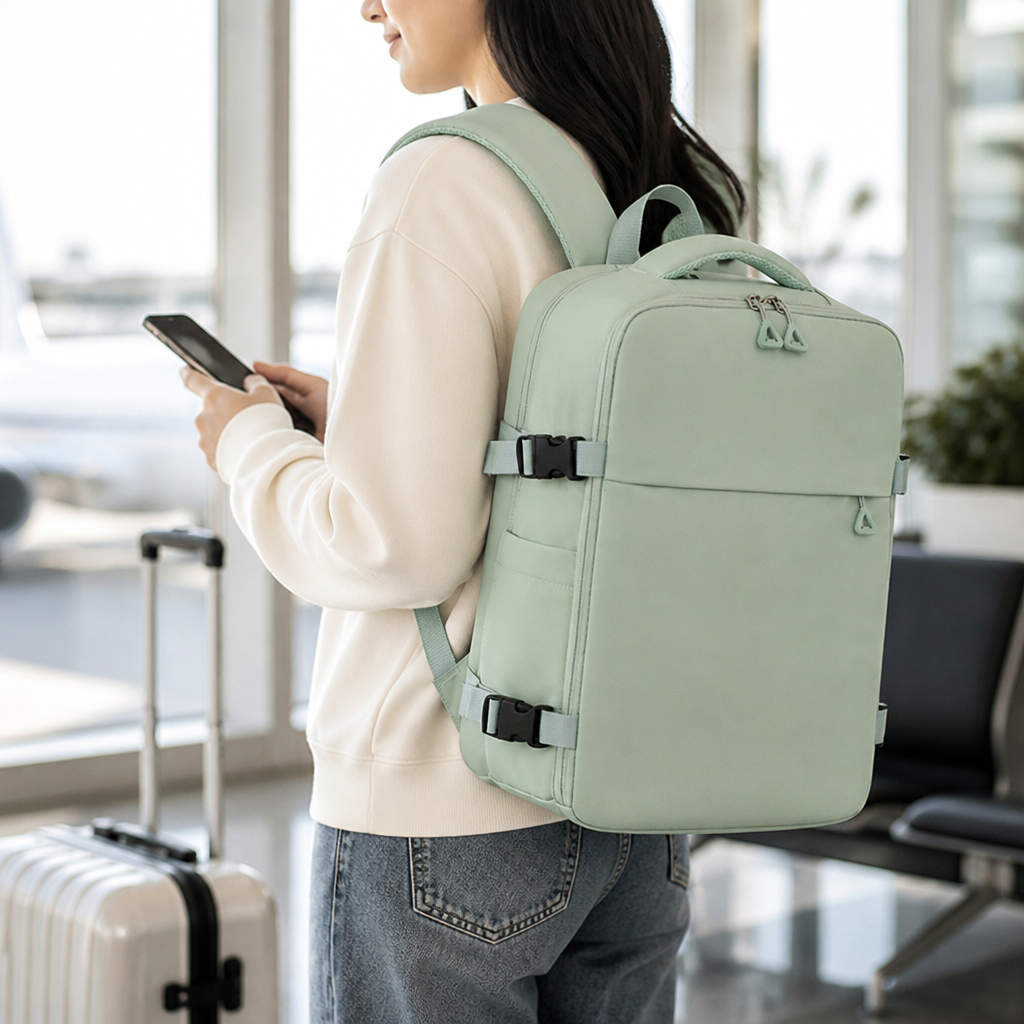 Lightweight Water-Resistant Multi-Compartment Travel Backpack