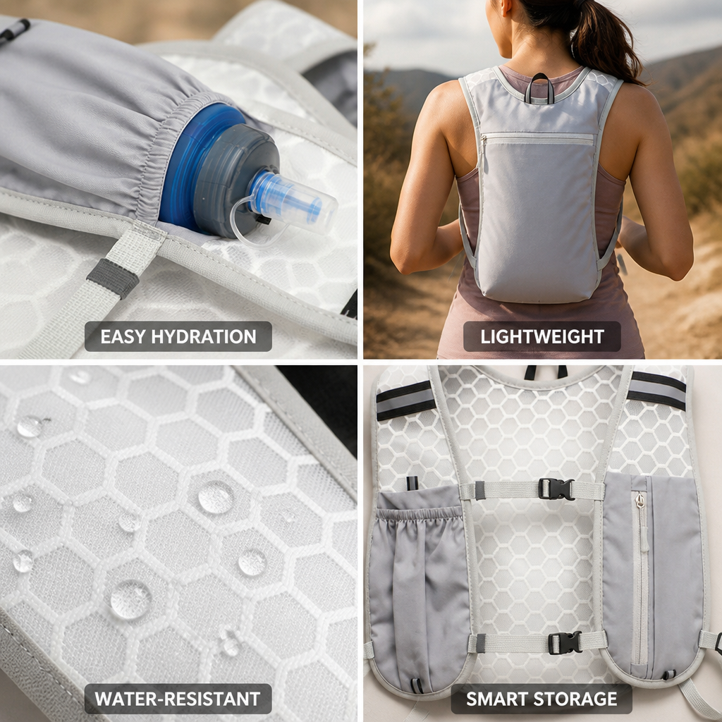 Lightweight Water-Resistant Nylon Travel Backpack