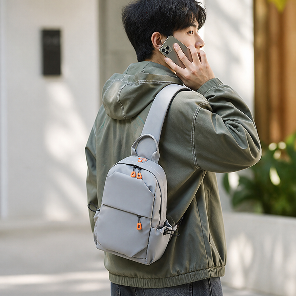 Lightweight Water-Resistant Sling Backpack