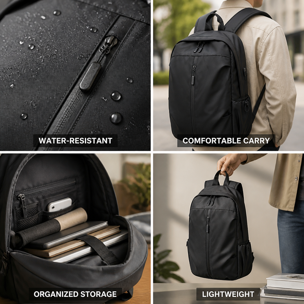 Lightweight & Water-Resistant Travel Backpack