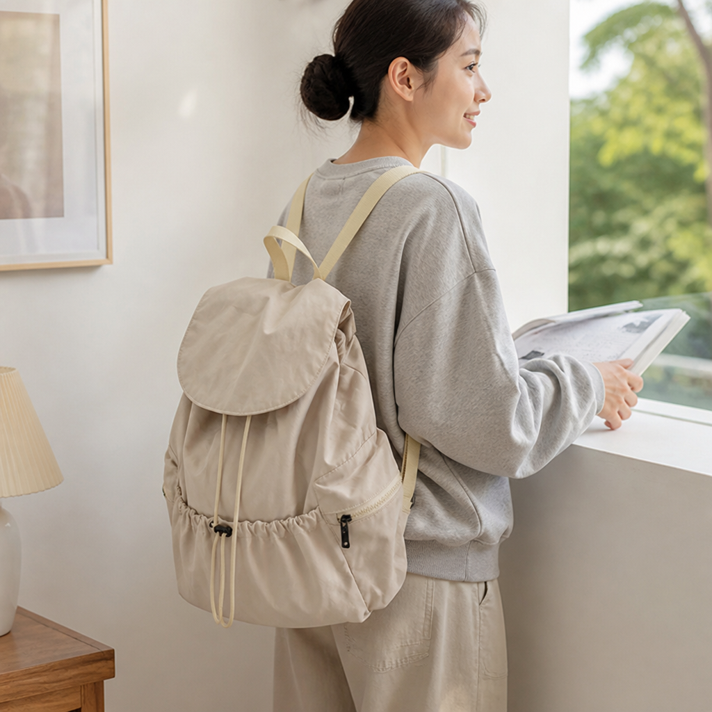 Lightweight Wear-Resistant Backpack (Padded Straps & Multiple Pockets)