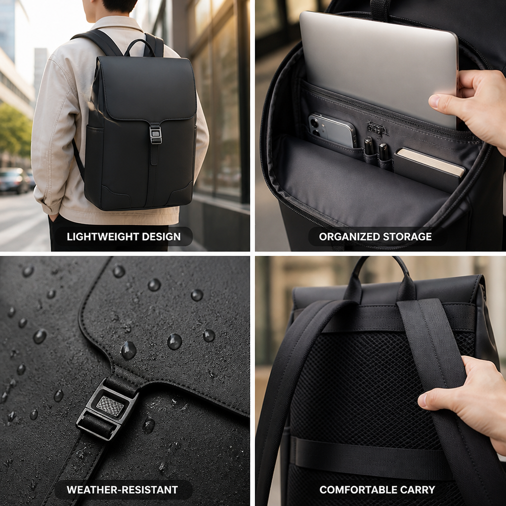 Lightweight Weather-Resistant Backpack (Laptop Sleeve)