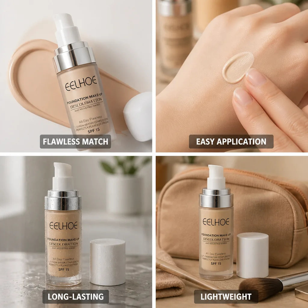 Liquid Foundation Color-Changing Lightweight & Long-Lasting