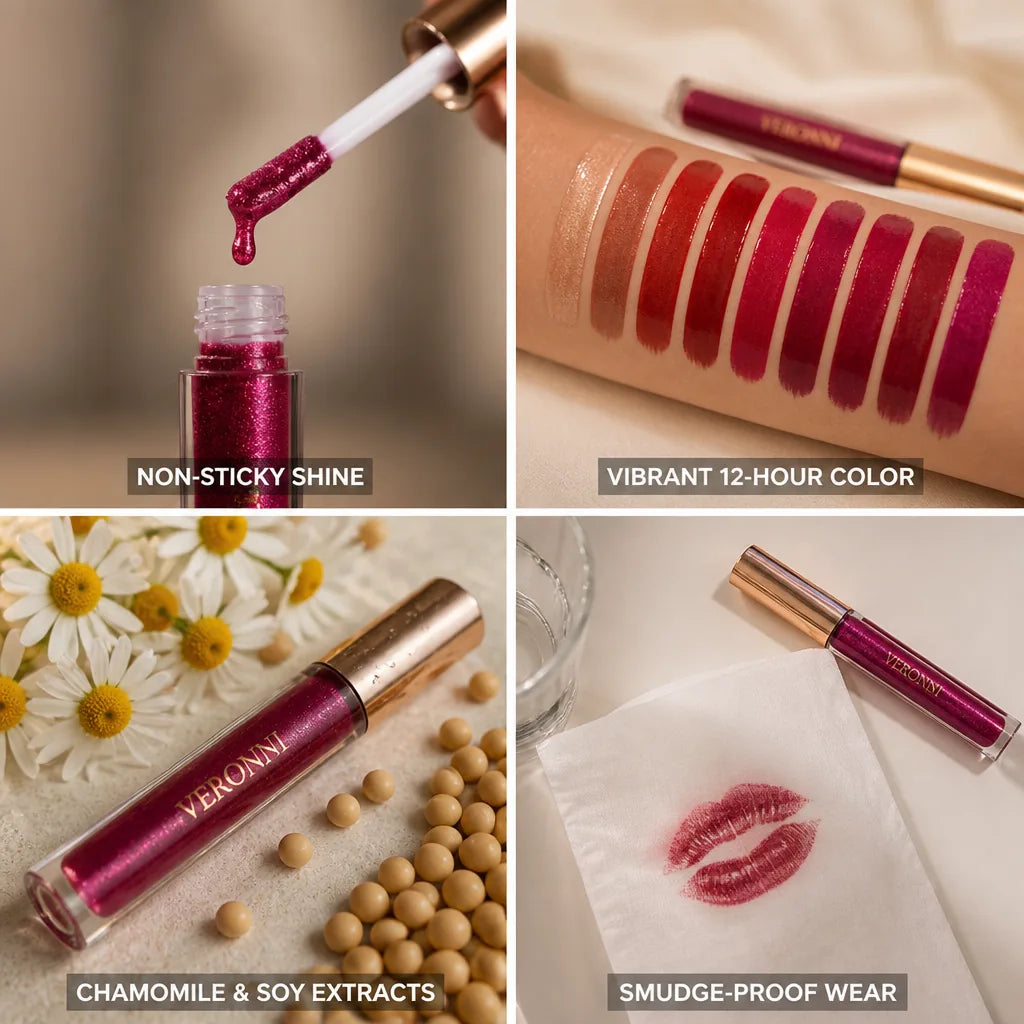 Liquid Lipstick 12-Hour Non-Sticky Chamomile & Soy
