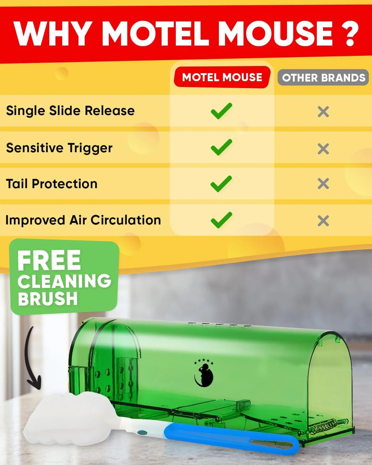 Live-Catch Mouse Trap Reusable Poison-Free Set of 4