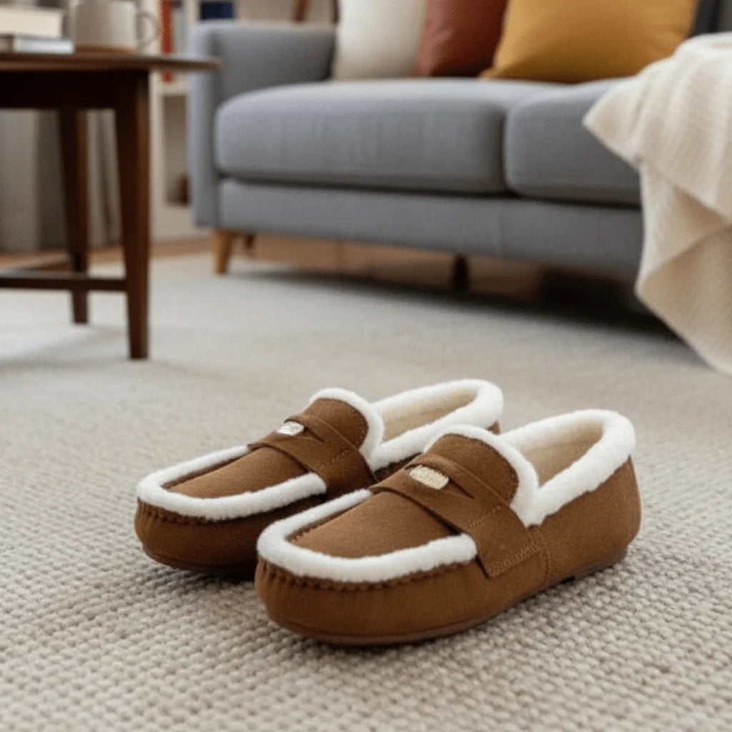 Loafers Cow Suede Wool-Lined Slip-On
