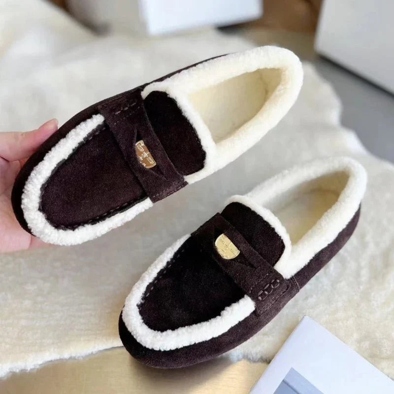 Loafers Cow Suede Wool-Lined Slip-On