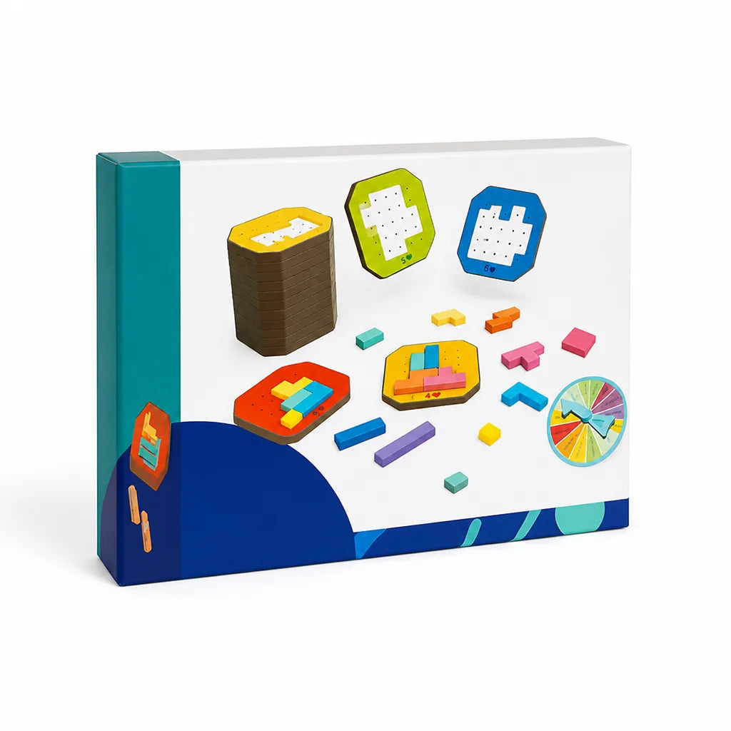 Logic Puzzle Game 108 Pieces & 20 Challenge Cards