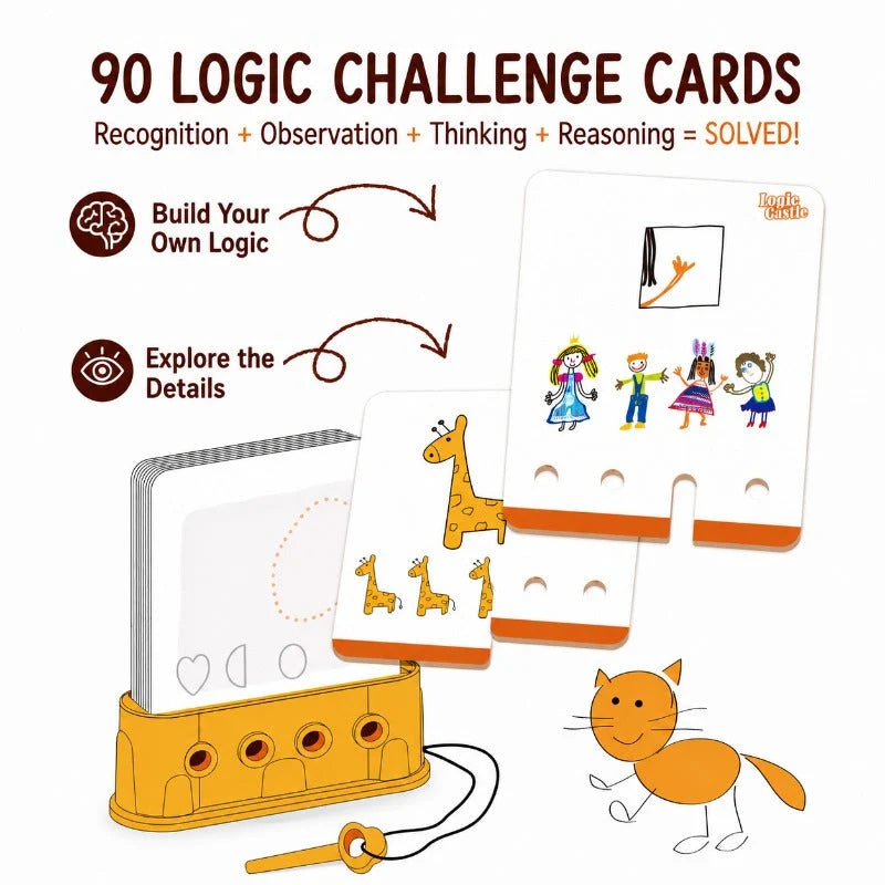 Logic Puzzle Game Screen-Free Self-Correcting Travel Toy