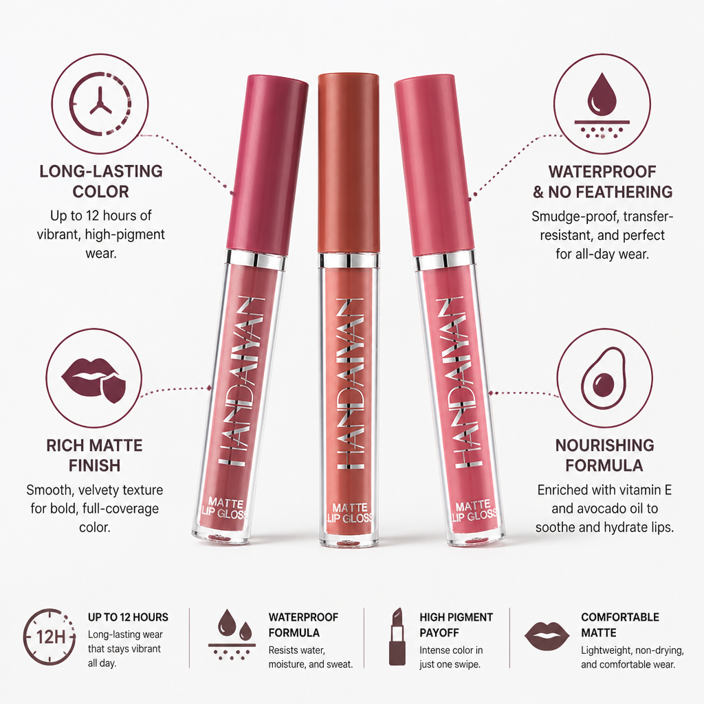 Long-Lasting Waterproof Matte Lipstick