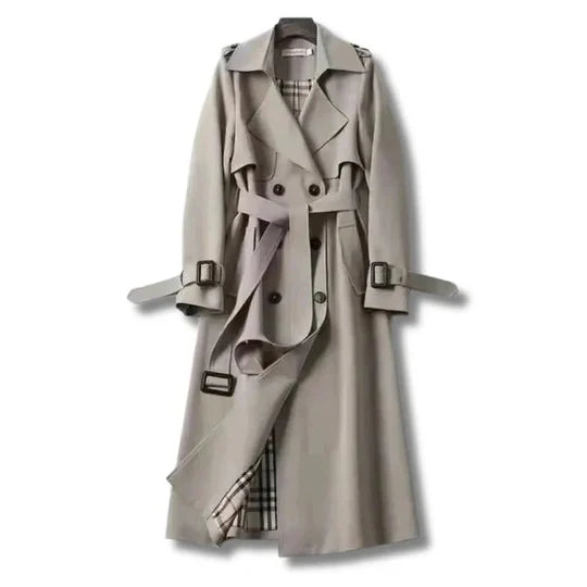 Long Trench Coat Adjustable Waist & Cuffs