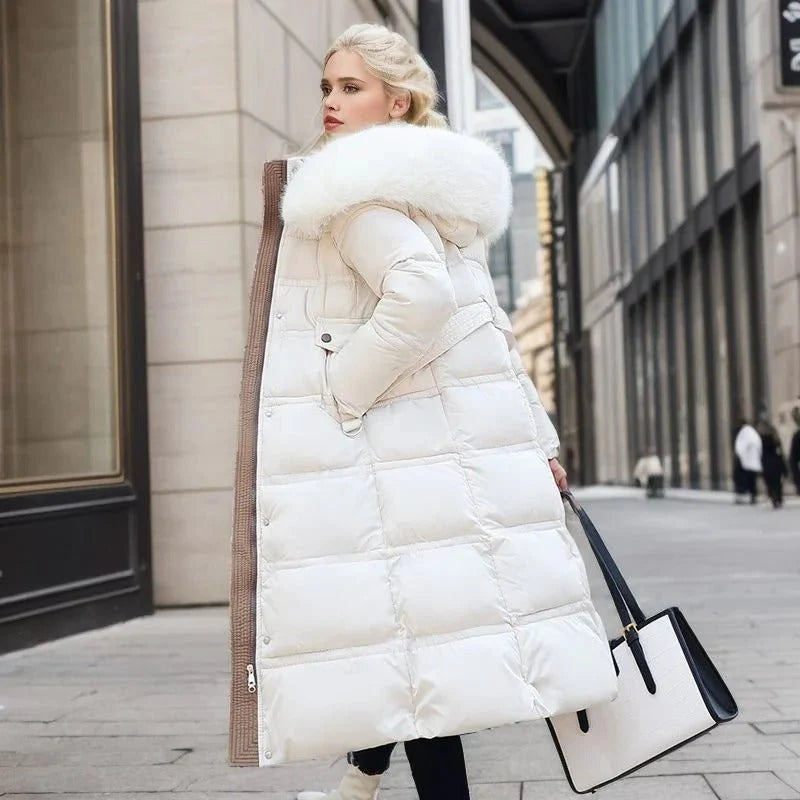 Longline Puffer Coat Padded Insulation Full Zip
