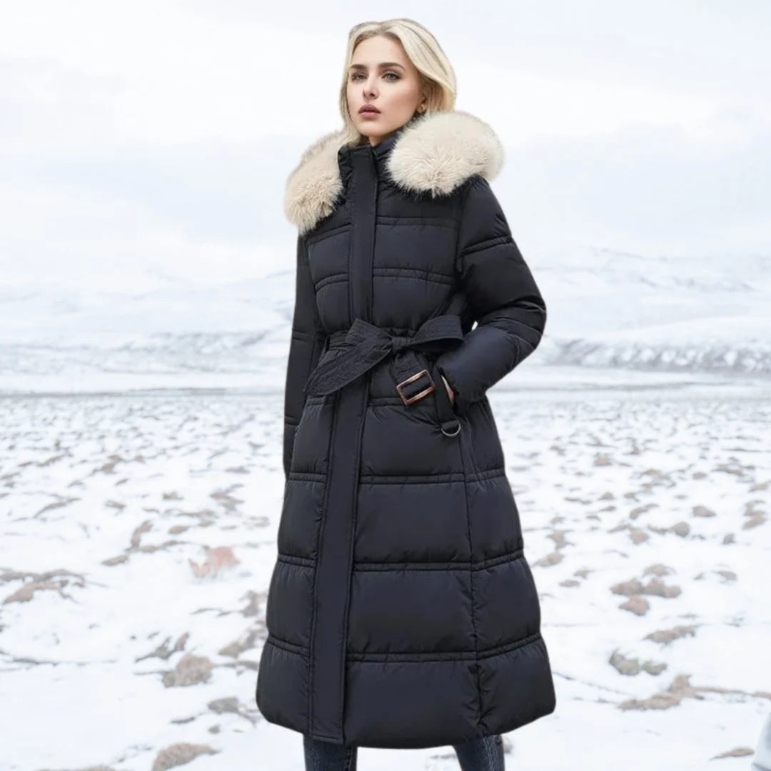 Longline Puffer Coat Padded Insulation Full Zip