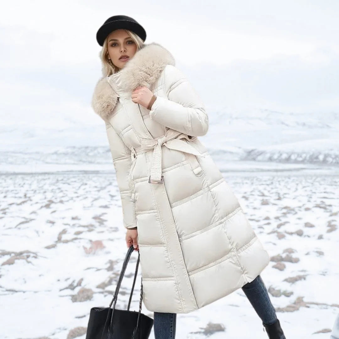 Longline Puffer Coat Padded Insulation Full Zip