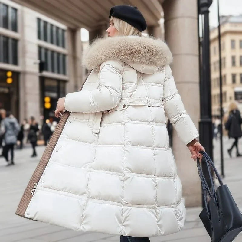 Longline Puffer Coat Padded Insulation Full Zip
