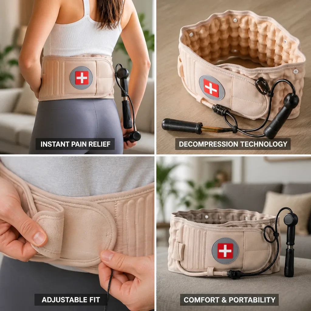 Lumbar Support Belt Decompression Technology Adjustable Fit