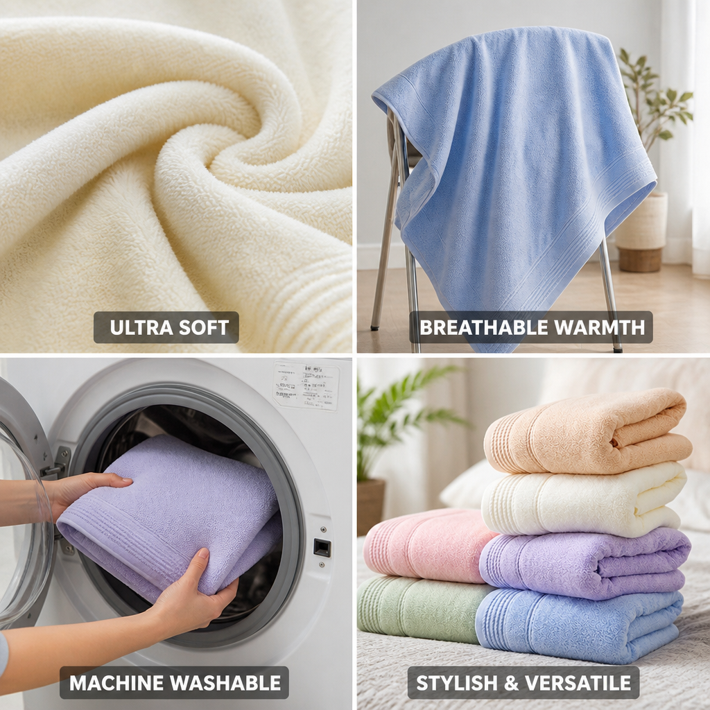 Luxury Plush Fleece Insulating & Breathable Throw Blanket