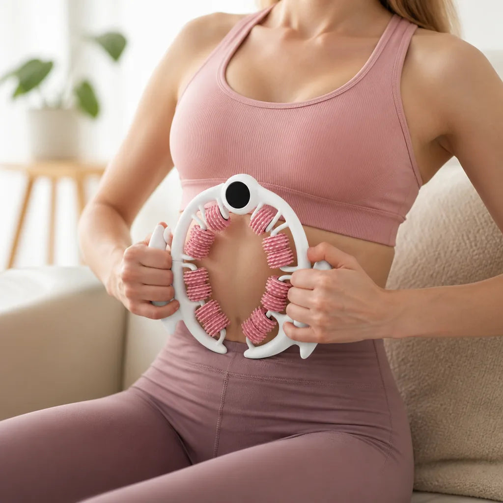 Lymph Drainage Massager Cordless Vibrating Silicone Head Bloating Relief