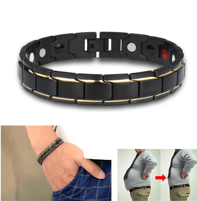 Magnetic Bracelet Stainless Steel Integrated Magnets Rust-Resistant
