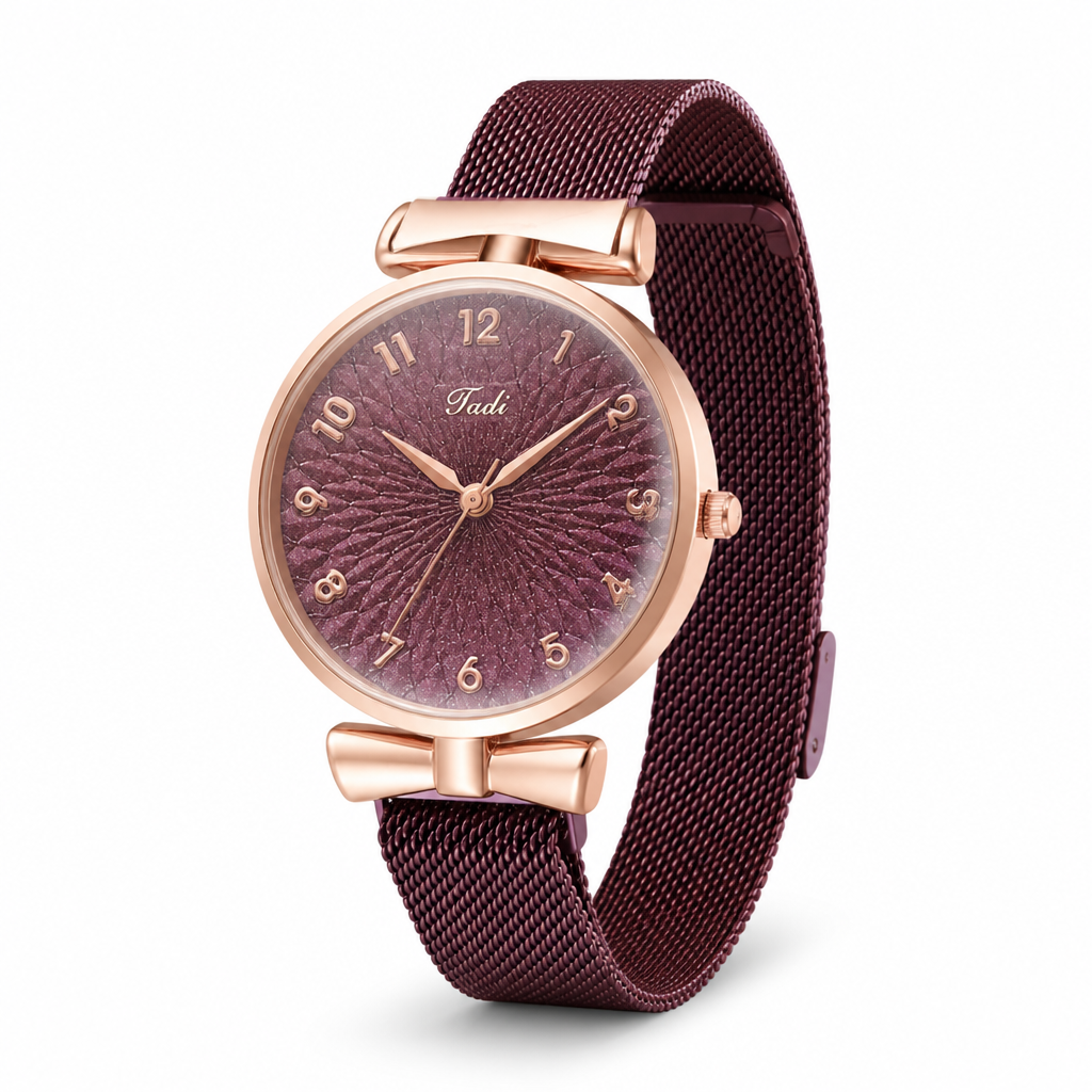 Magnetic Closure & Sparkling Color-Changing Dial Watch