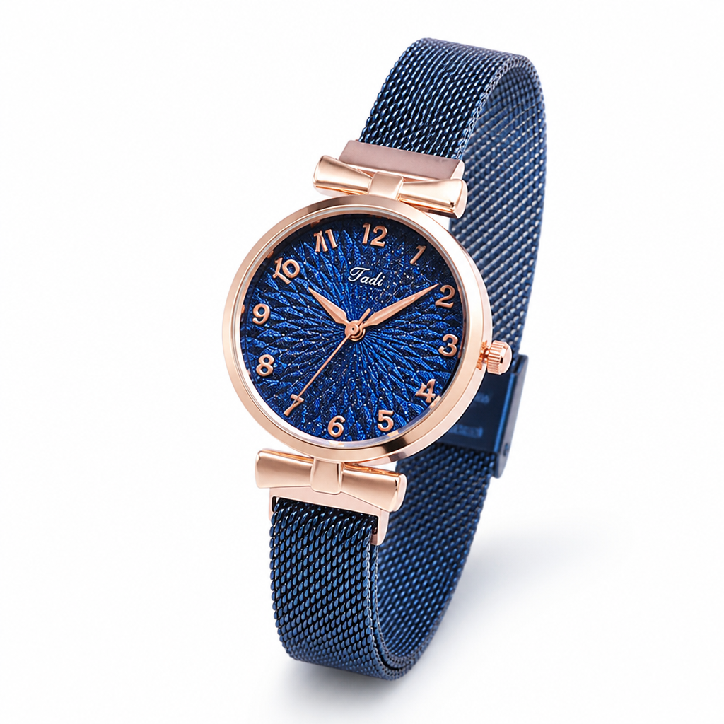 Magnetic Closure & Sparkling Color-Changing Dial Watch