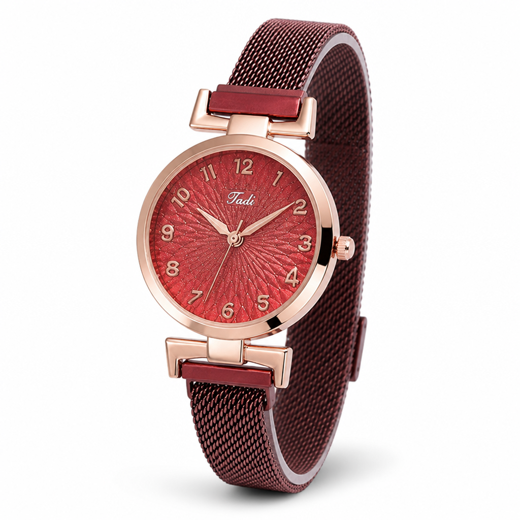 Magnetic Closure & Sparkling Color-Changing Dial Watch