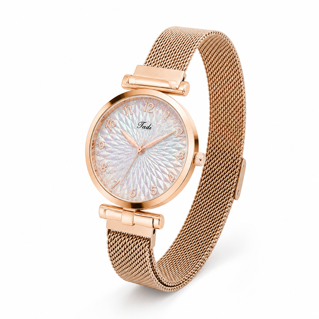 Magnetic Closure & Sparkling Color-Changing Dial Watch