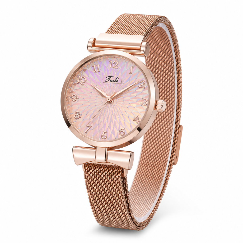 Magnetic Closure & Sparkling Color-Changing Dial Watch