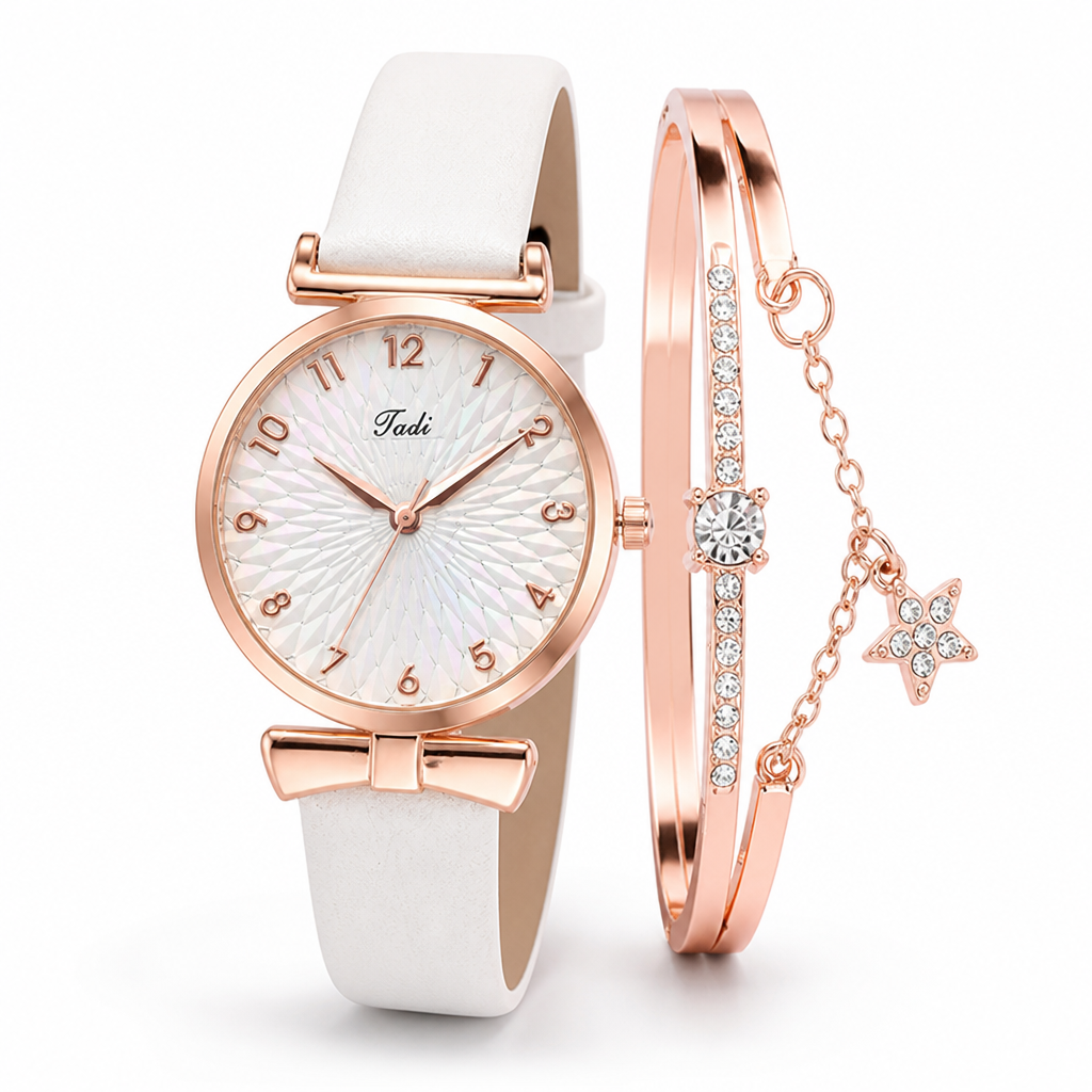 Magnetic Closure & Sparkling Color-Changing Dial Watch