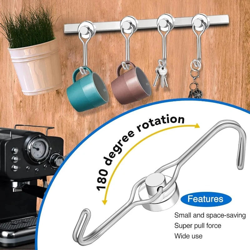 Magnetic Hooks Neodymium 180° Rotating