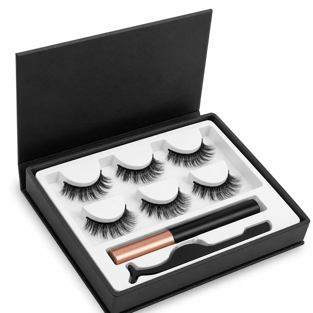 Magnetic Lashes Kit Reusable No Glue Ultra-Fine Eyeliner