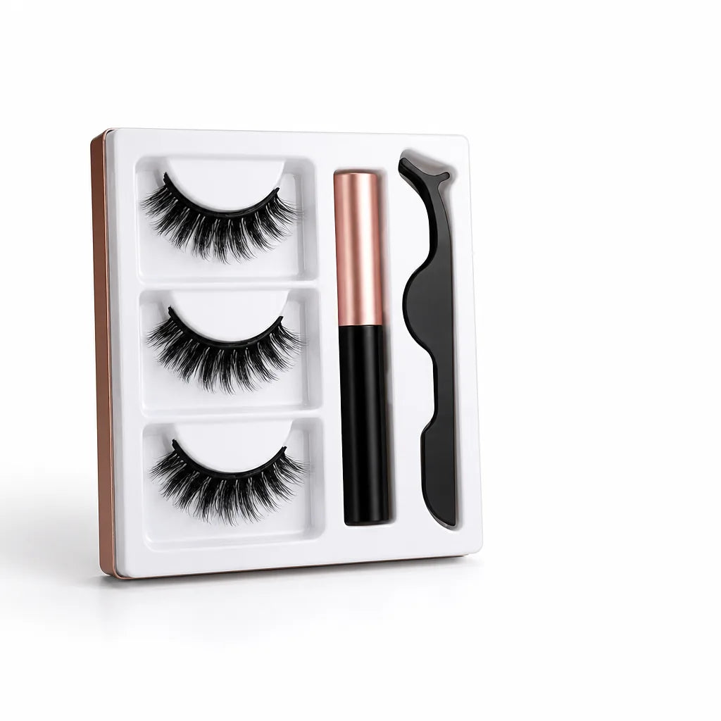 Magnetic Lashes Kit Reusable No Glue Ultra-Fine Eyeliner