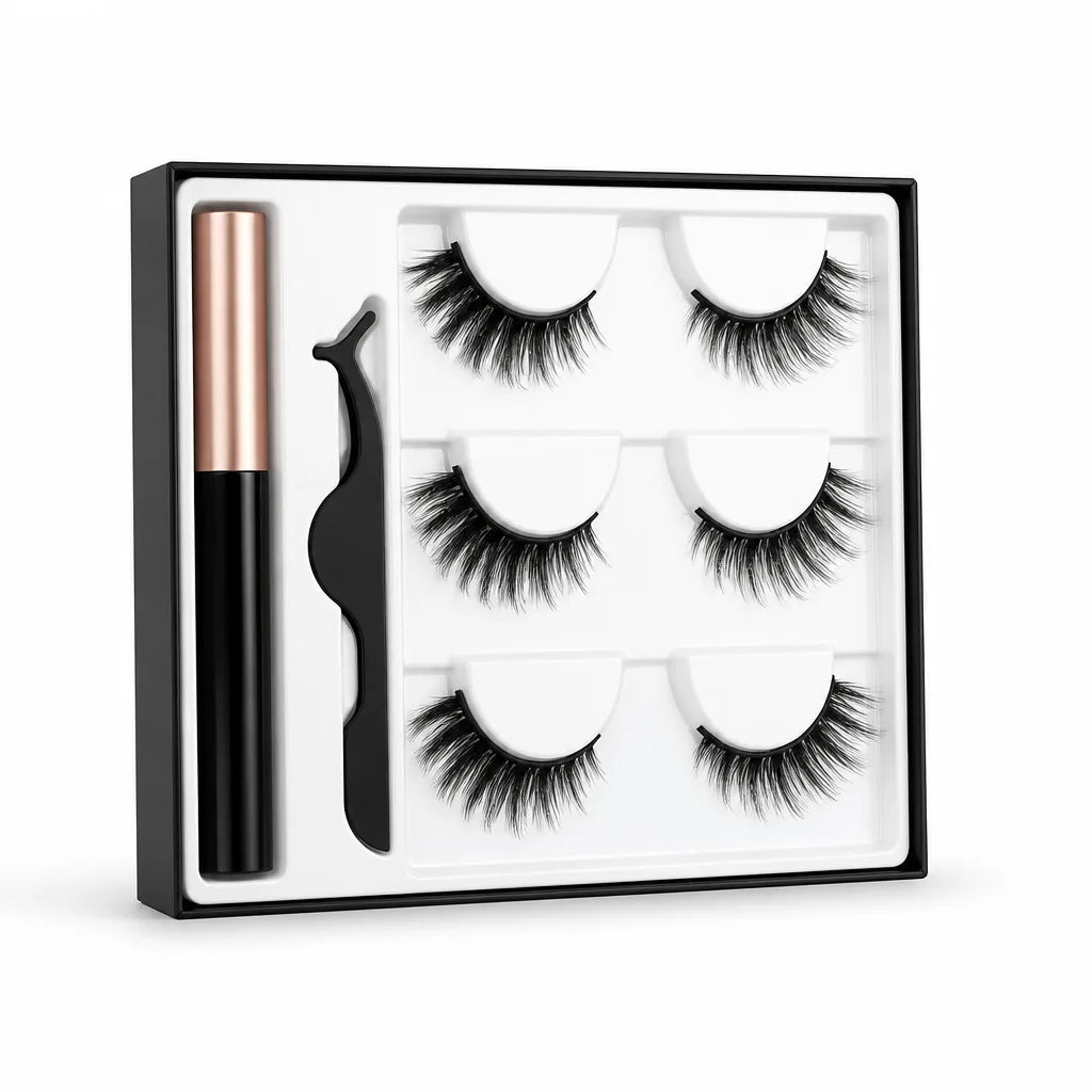 Magnetic Lashes Kit Reusable No Glue Ultra-Fine Eyeliner