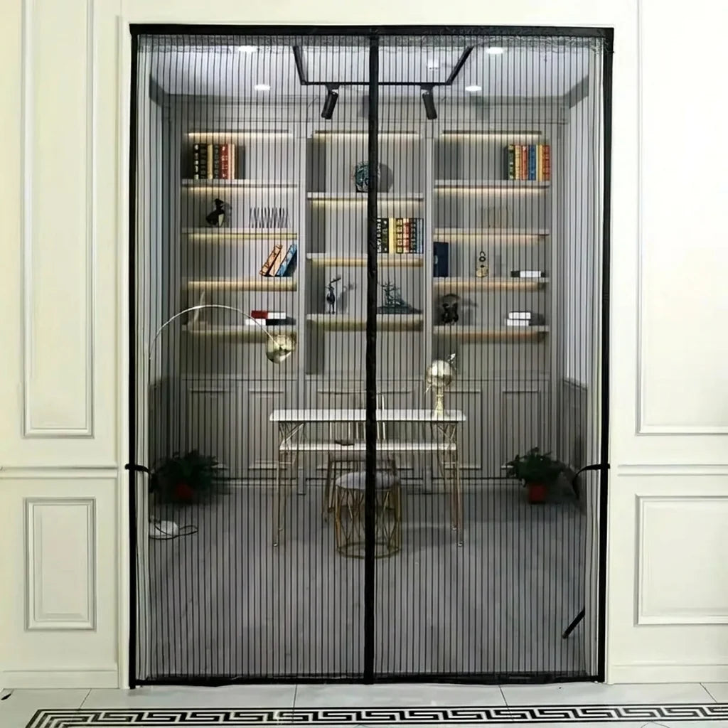 Magnetic Screen Door Self-Closing Insect Protection Tool-Free Installation