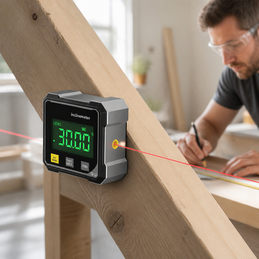 Magnetic Side & Laser-Guided Digital Inclinometer