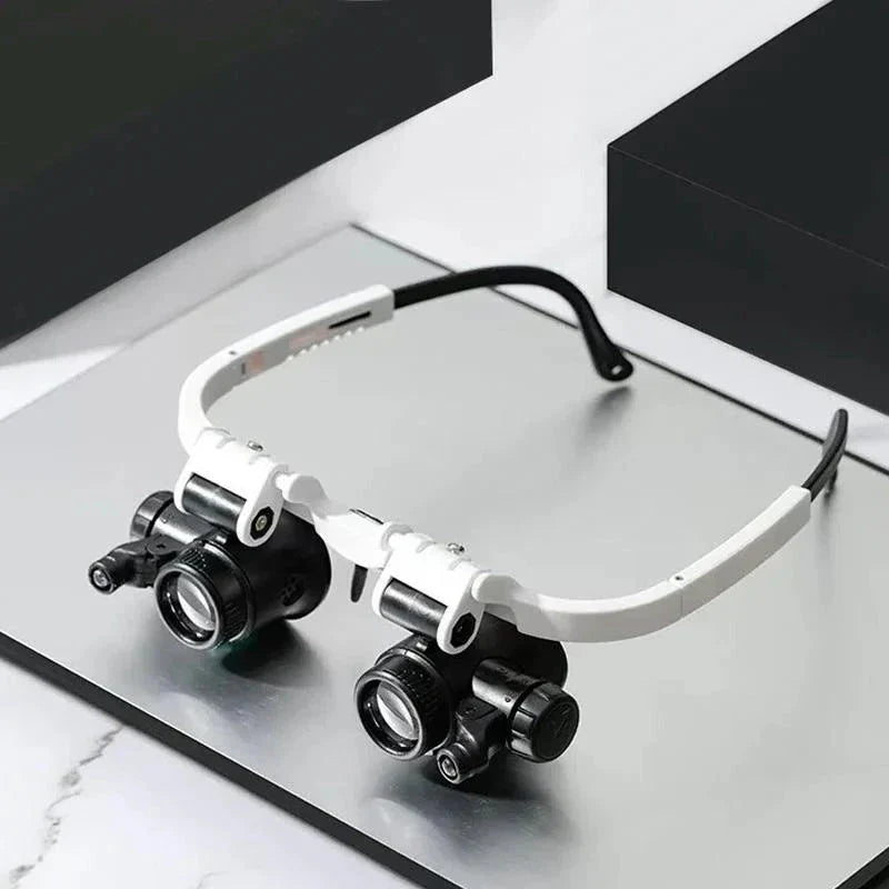 Magnifier Headset Interchangeable Lenses & Dual LED