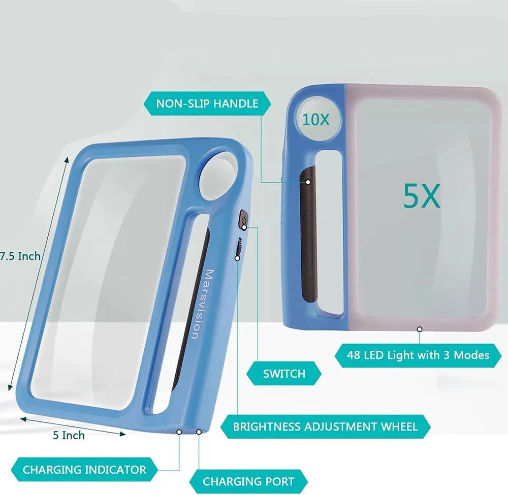 Magnifying Glass 5x & 10x With LED Lighting