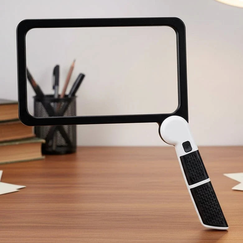 Magnifying Glass 5x LED Light Shatter-Resistant Lens