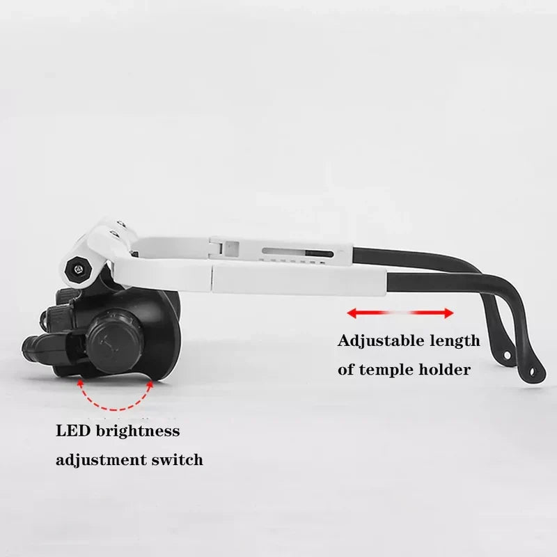 Magnifying Glasses Hands-Free LED 8x 15x 23x