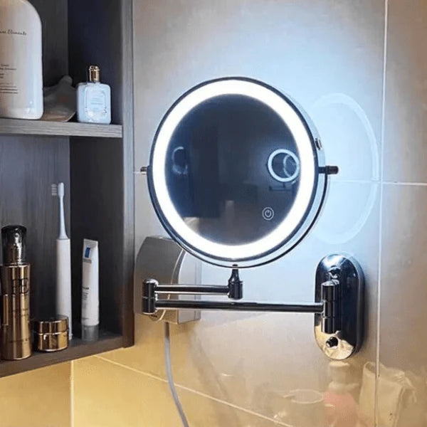 Magnifying Makeup Mirror Adjustable LED Rechargeable Cordless Design