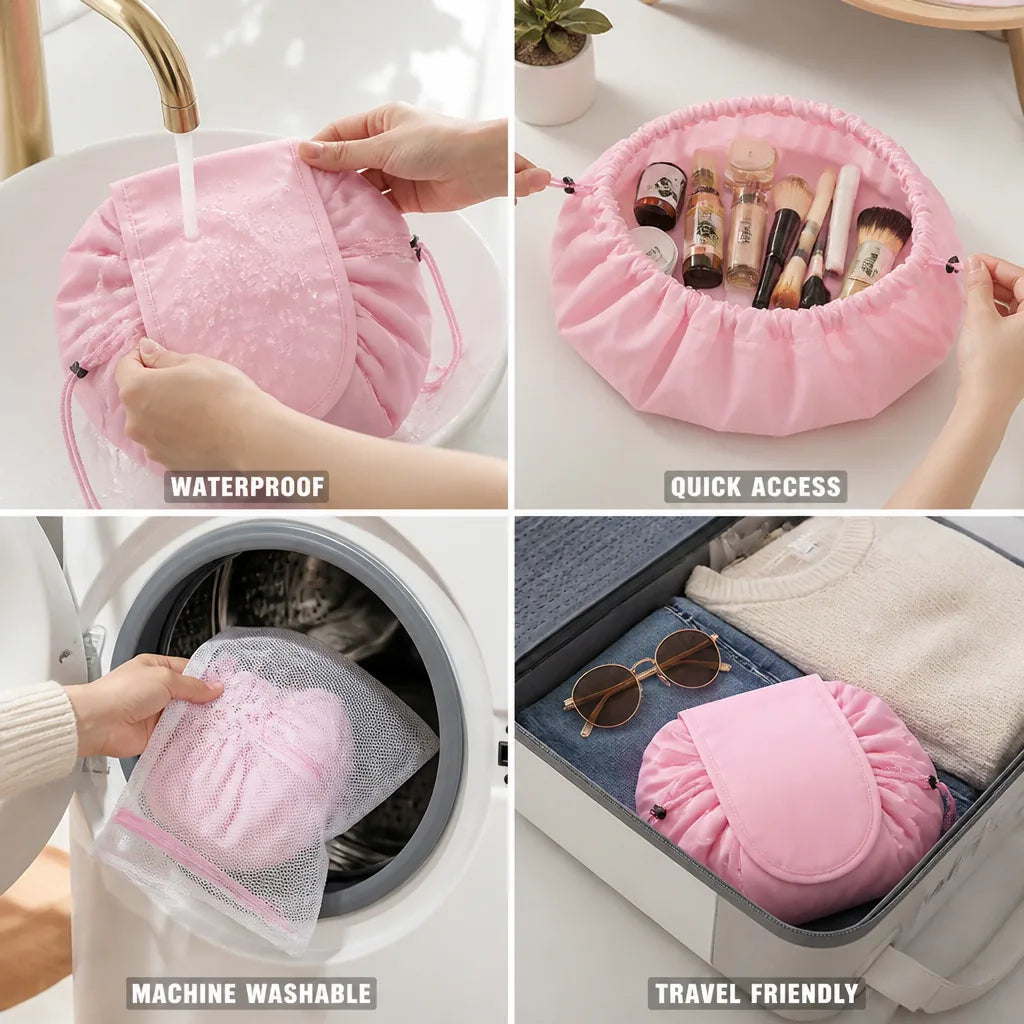 Makeup Bag Drawstring Waterproof & Machine-Washable