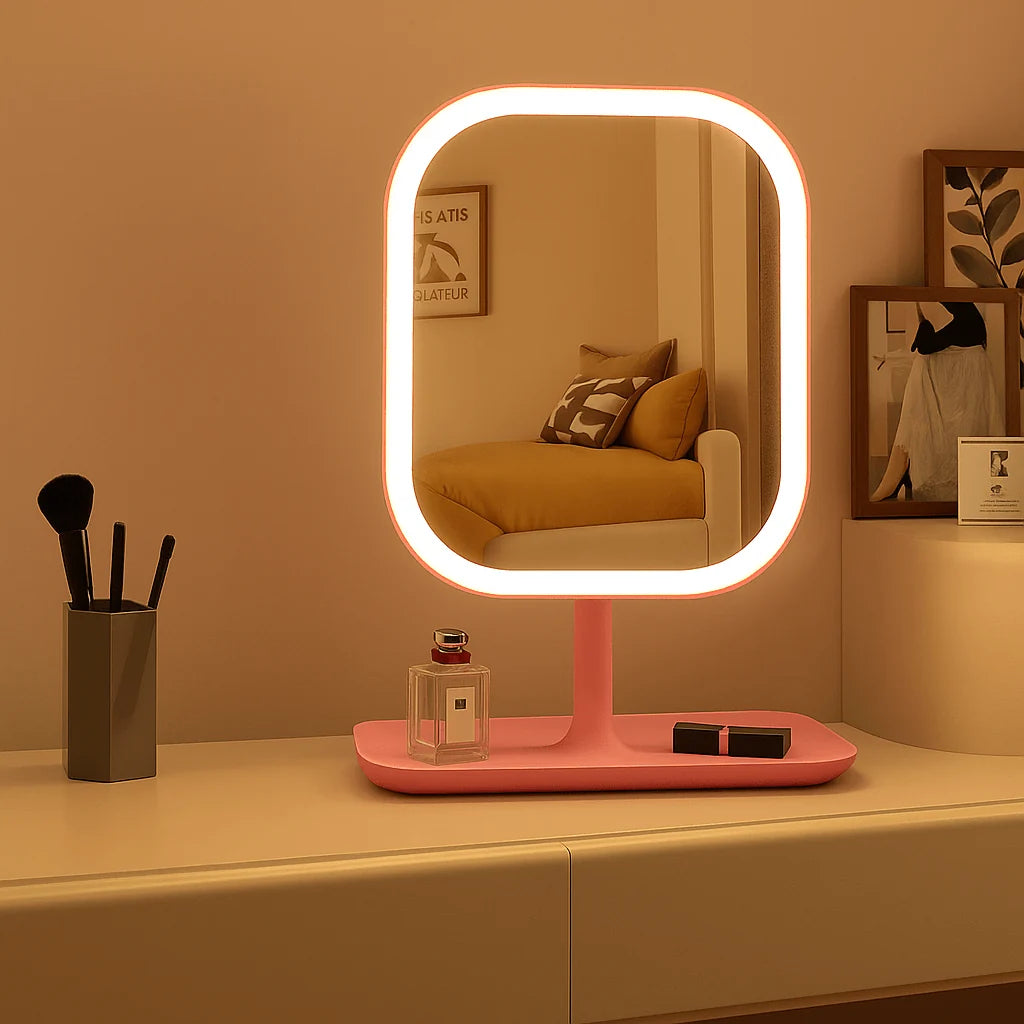 Makeup Mirror LED Dimmable Touch Control USB Rechargeable