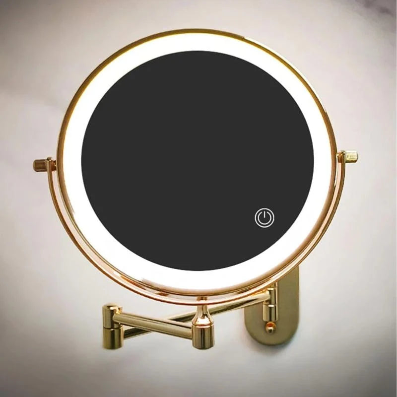 Makeup Mirror LED Ring Light Rechargeable 3x-10x Magnification