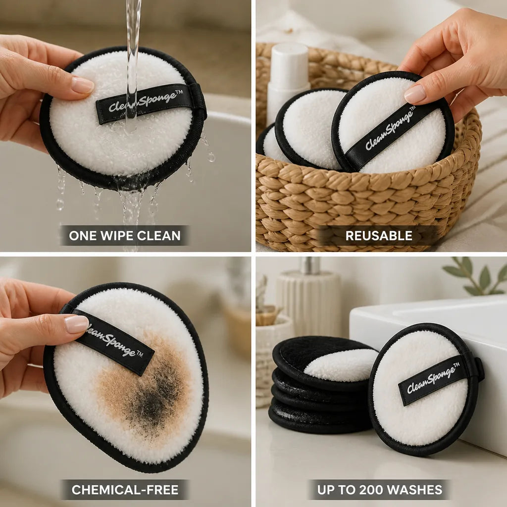 Makeup Remover Cloths Microfiber Reusable Set of 3