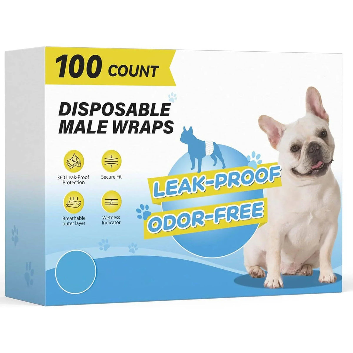 Male Dog Belly Bands Leakproof Absorbent Wetness Indicator