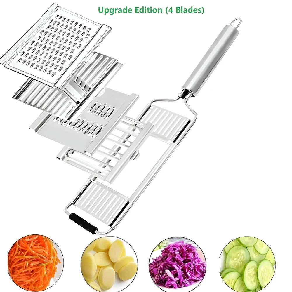 Mandoline Slicer Adjustable Thickness Stainless Steel Blades & Safety Guard