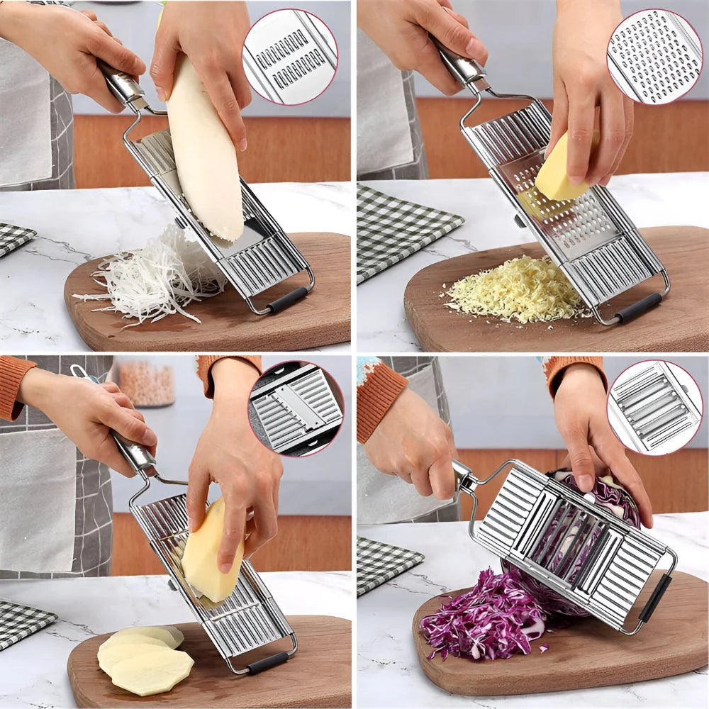 Mandoline Slicer Adjustable Thickness Stainless Steel Blades & Safety Guard