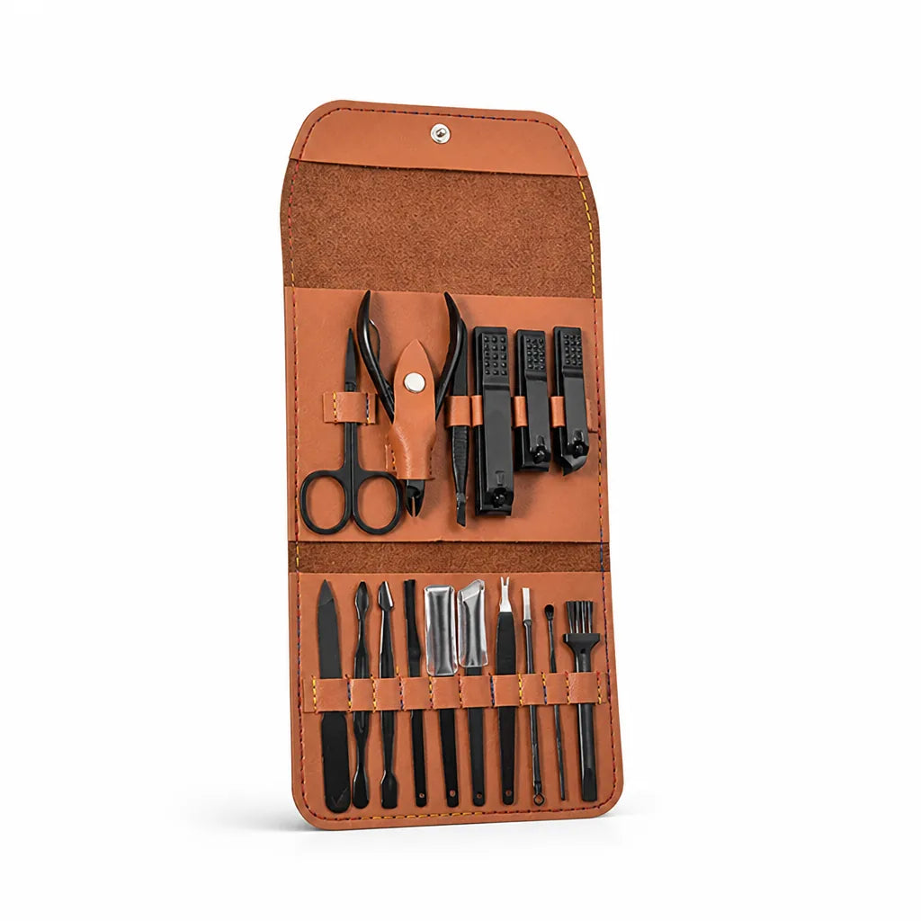 Manicure & Pedicure Kit 16-Piece Stainless Steel Tools